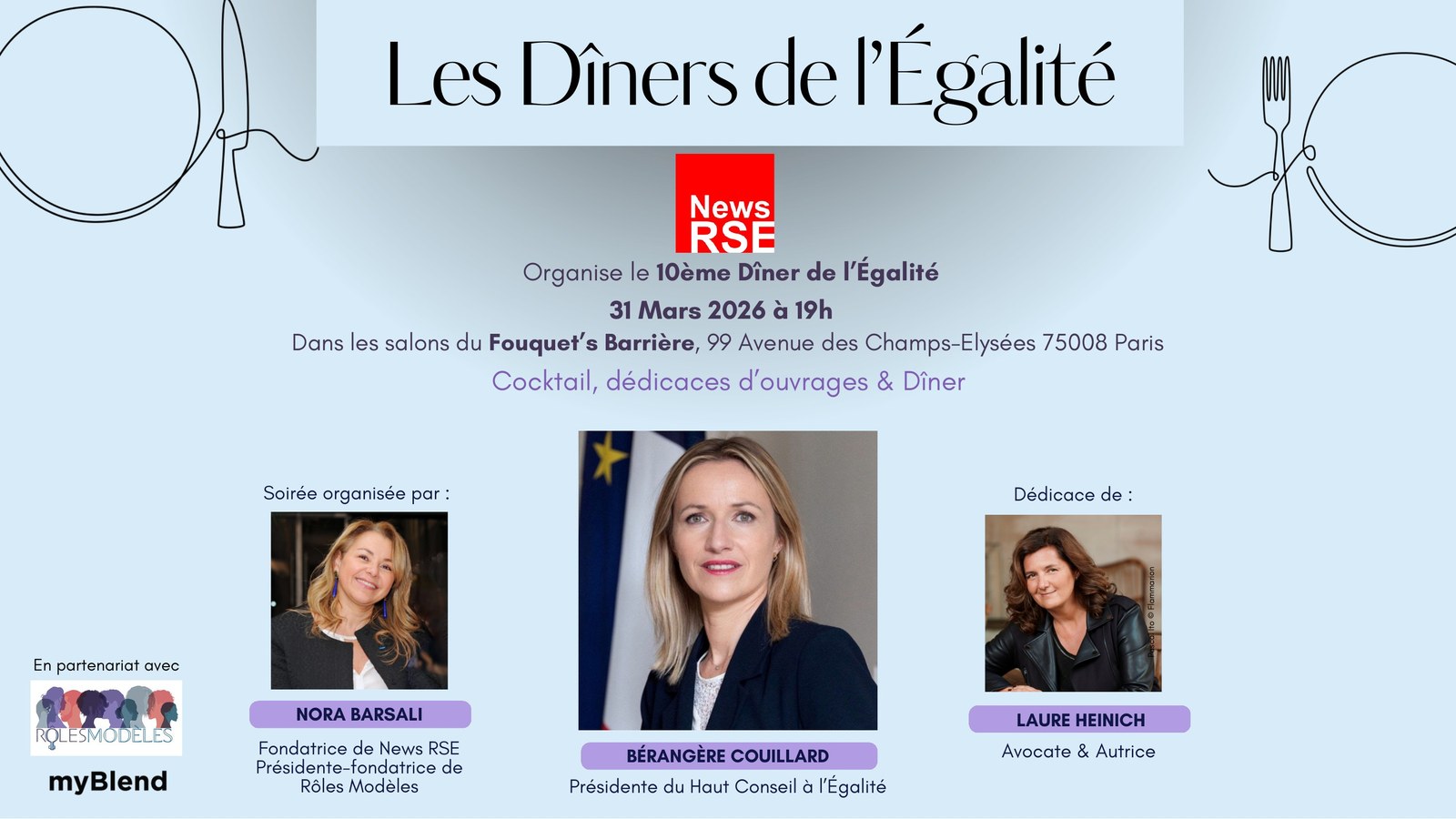 10e Dîner de l'Égalité - 31 mars 2026 - Bérangère Couillard