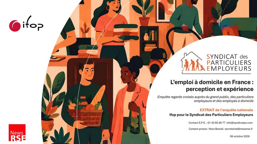 Couverture de l’extrait de l’enquête Ifop pour le Syndicat des Particuliers Employeurs : L’emploi à domicile en France